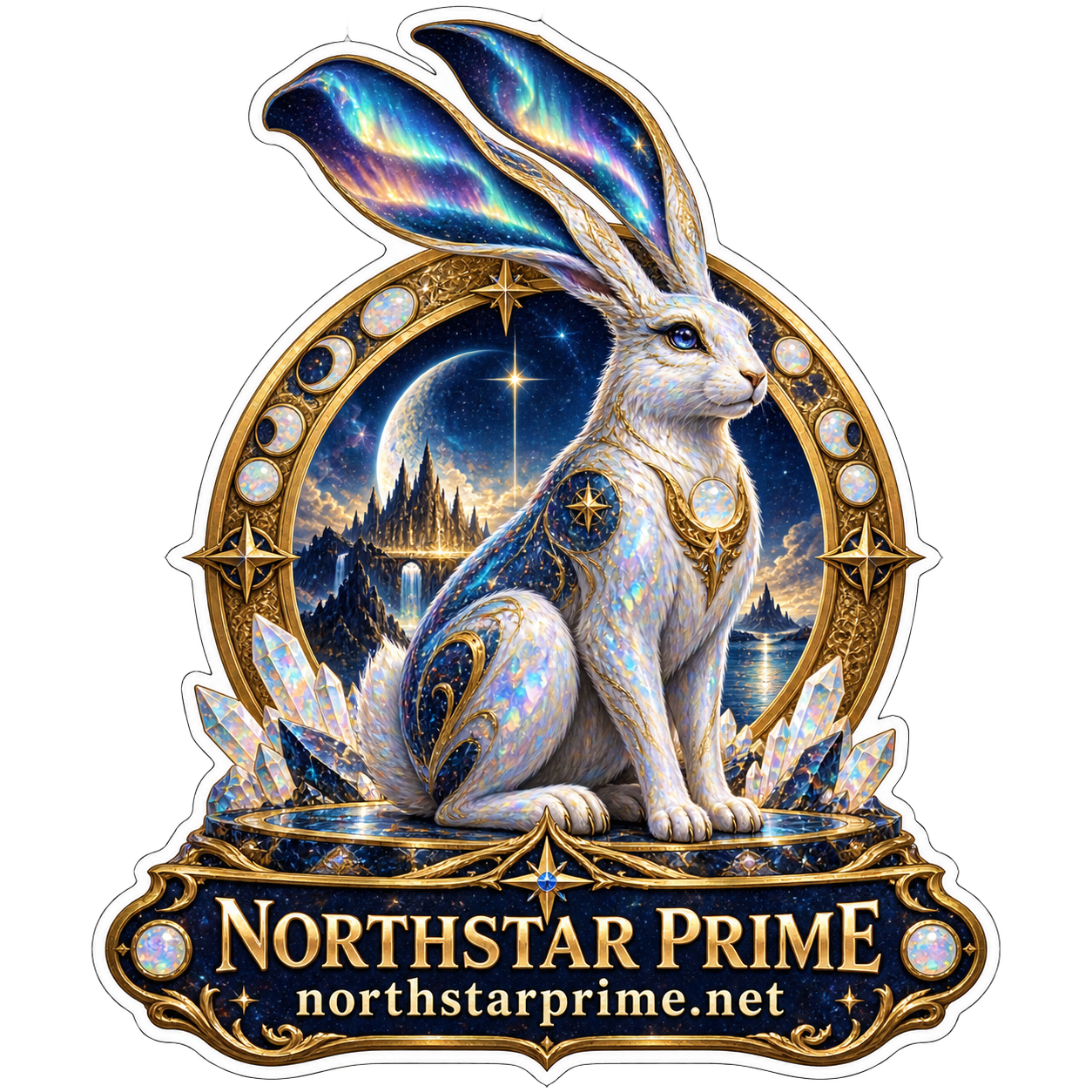 Cosmic Hare sticker artwork