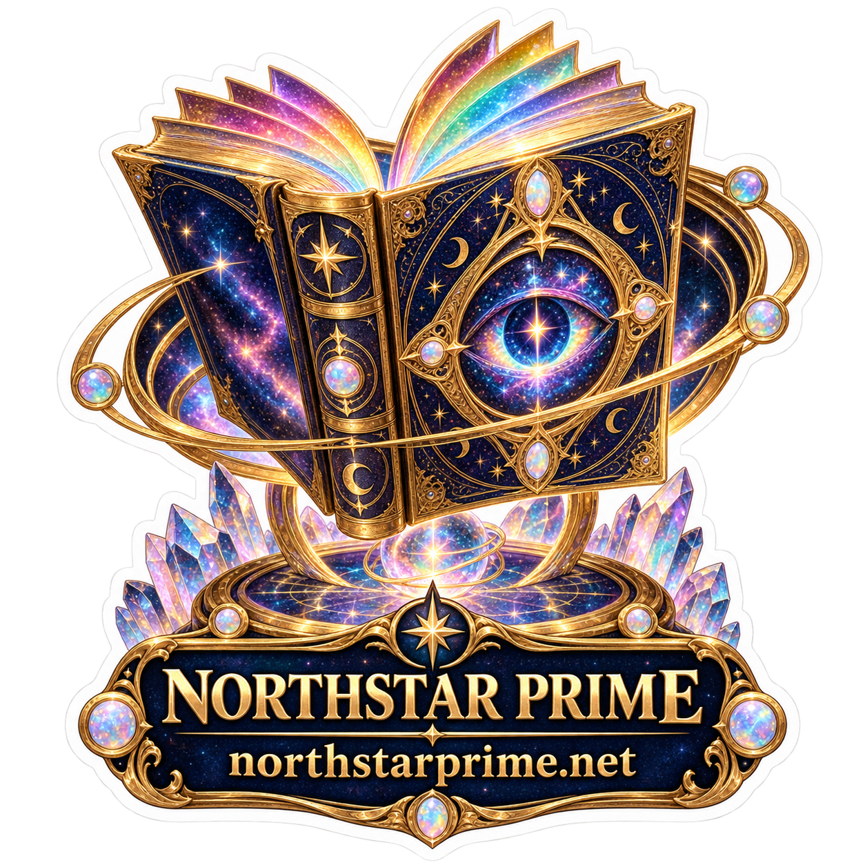 Galaxy Grimoire sticker artwork