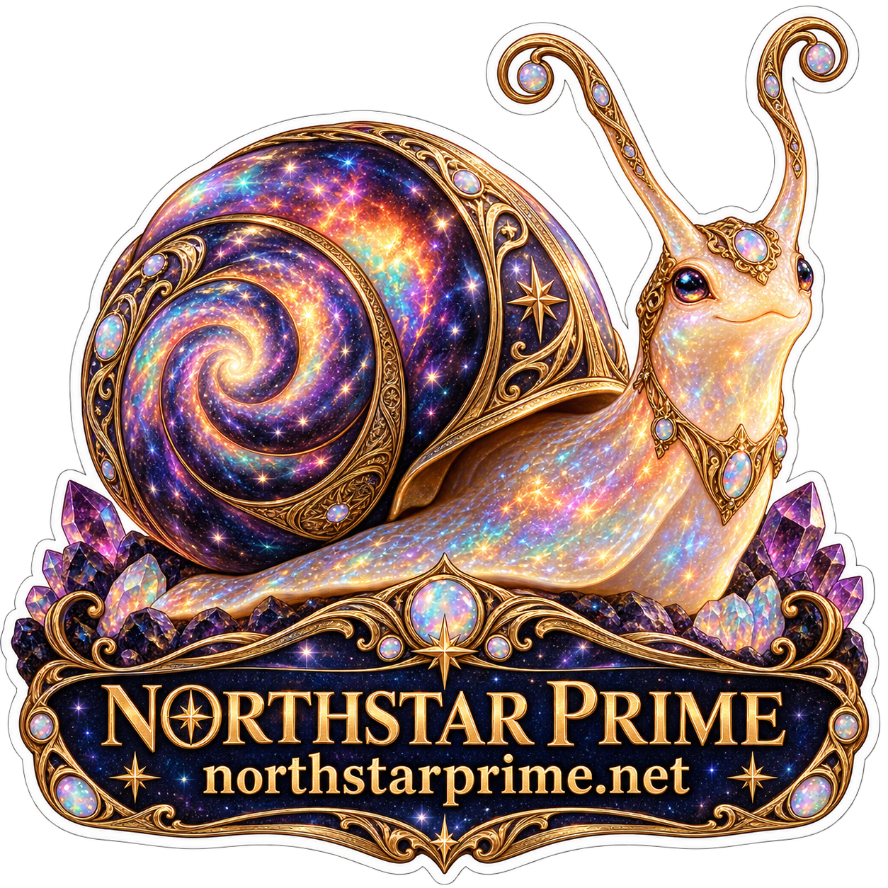 Galaxy Snail sticker artwork
