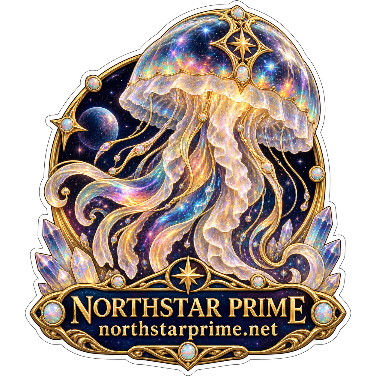 Moon Jelly sticker artwork