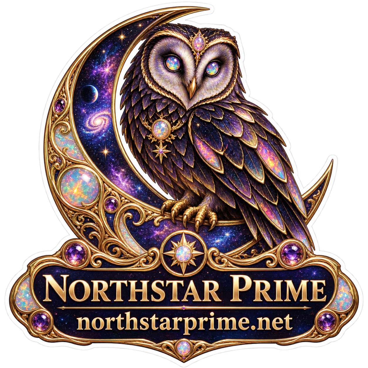 Moon Owl sticker artwork