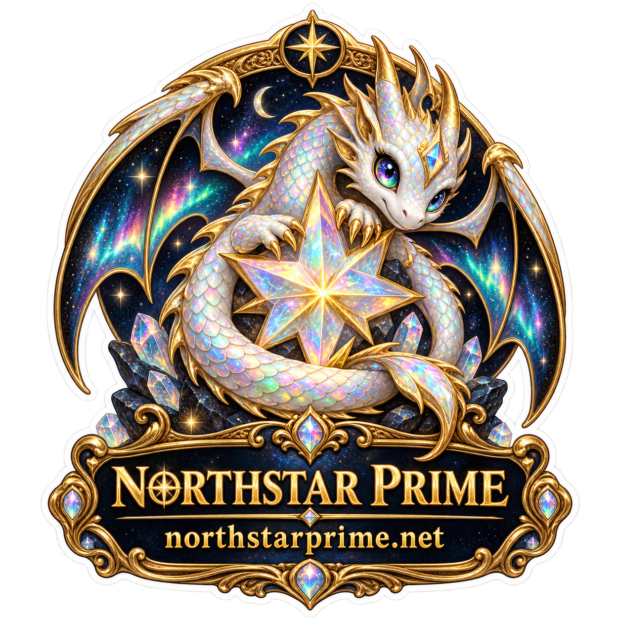 Prism Dragon sticker artwork