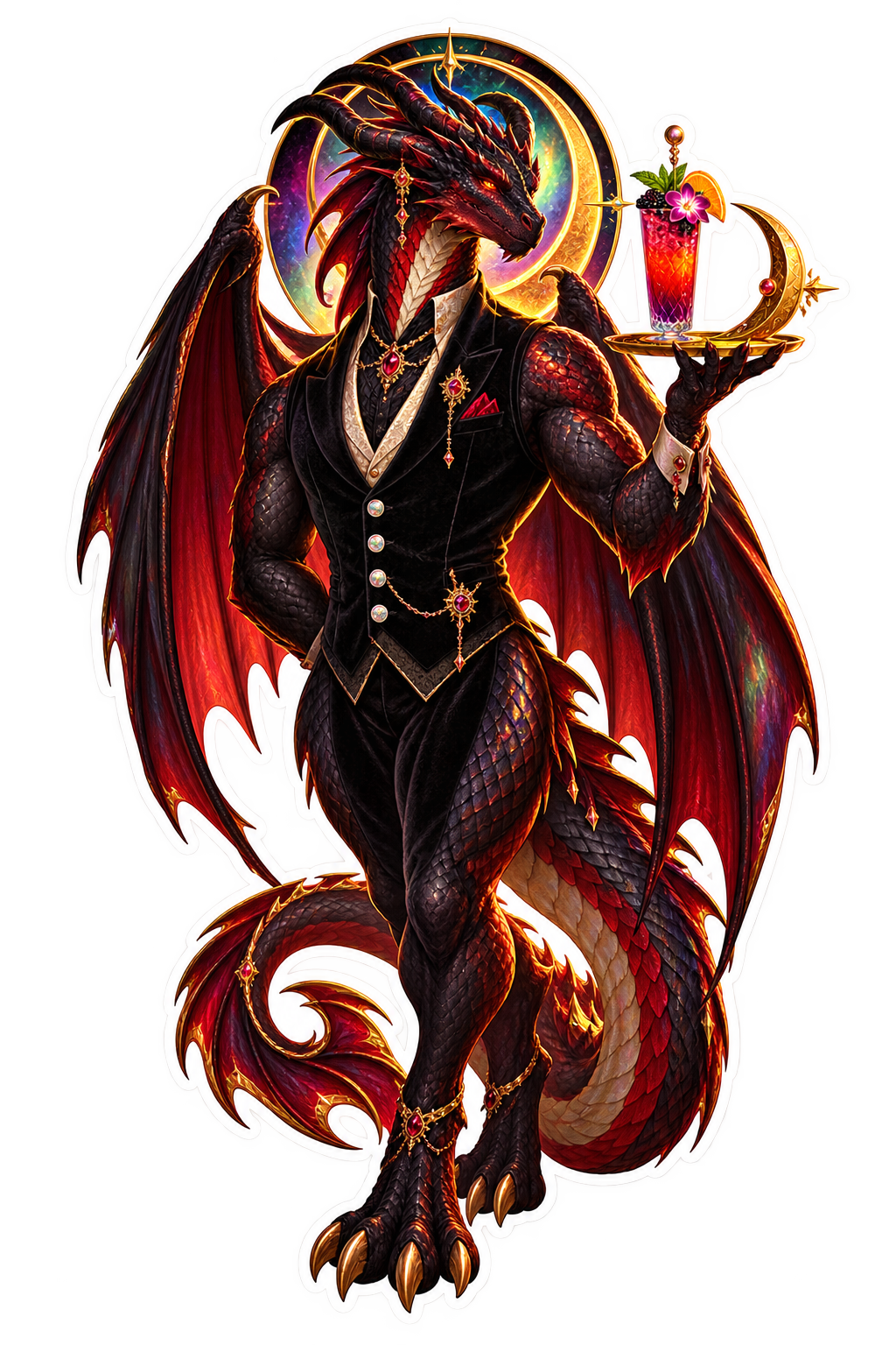Midnight Tavern Dragon die-cut sticker
