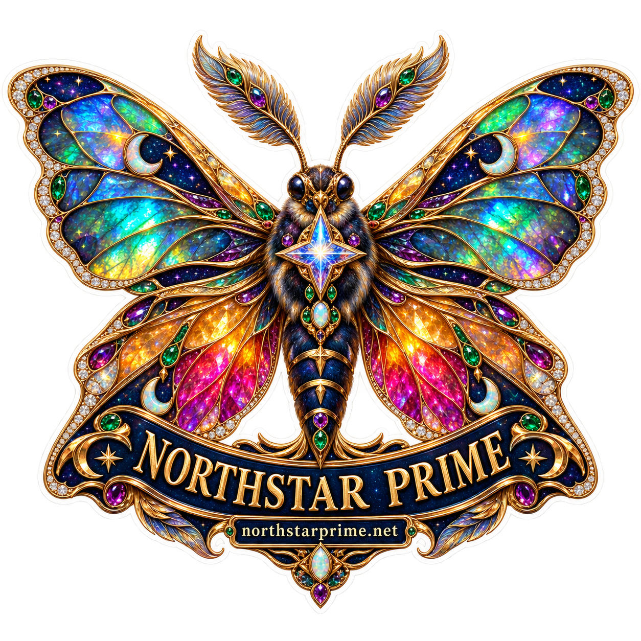 NorthStar Prism Moth sticker artwork