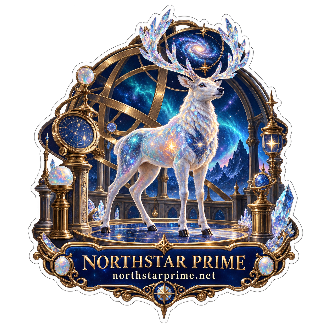 Aurora Stag sticker artwork