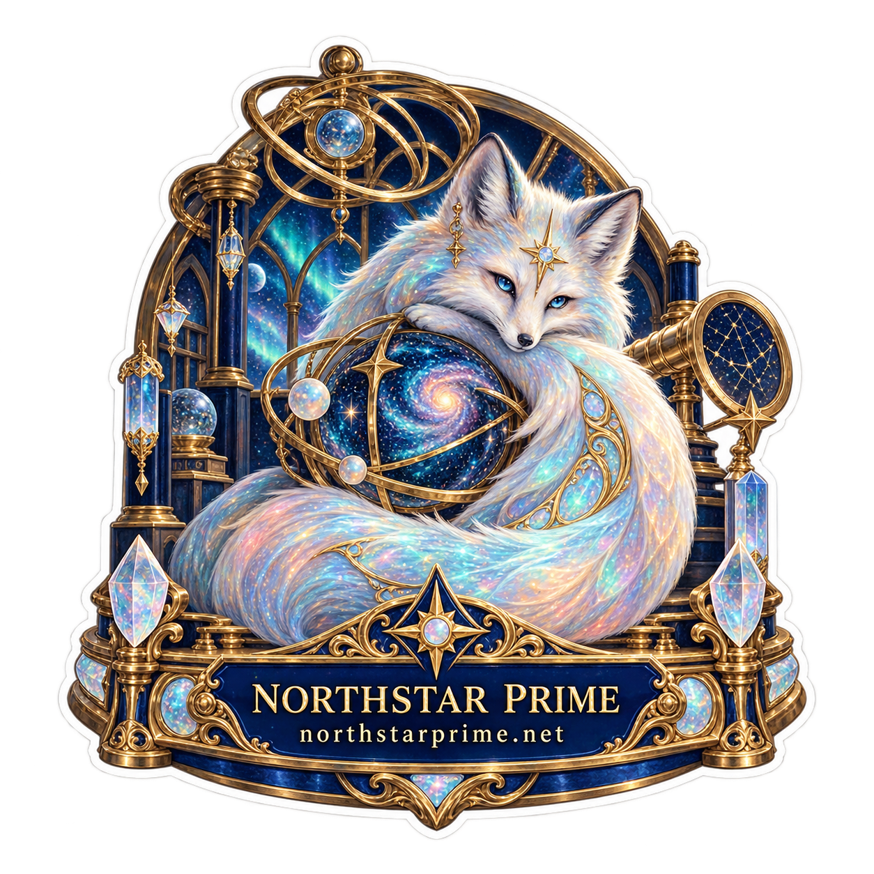 Celestial Fox sticker artwork