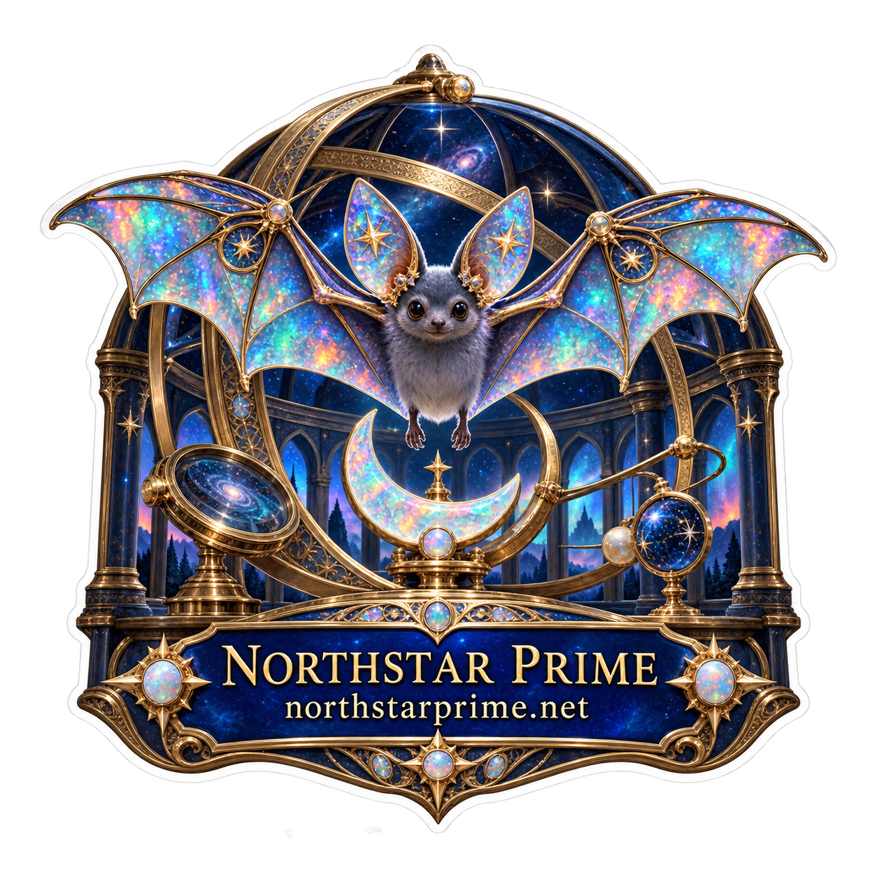 Crystal Bat sticker artwork