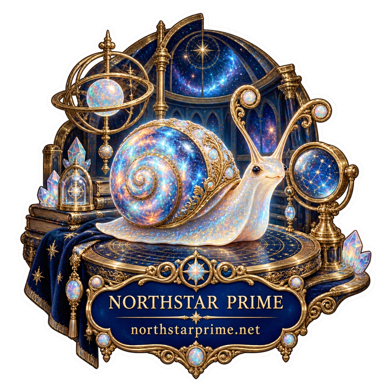 Galaxy Snail sticker artwork