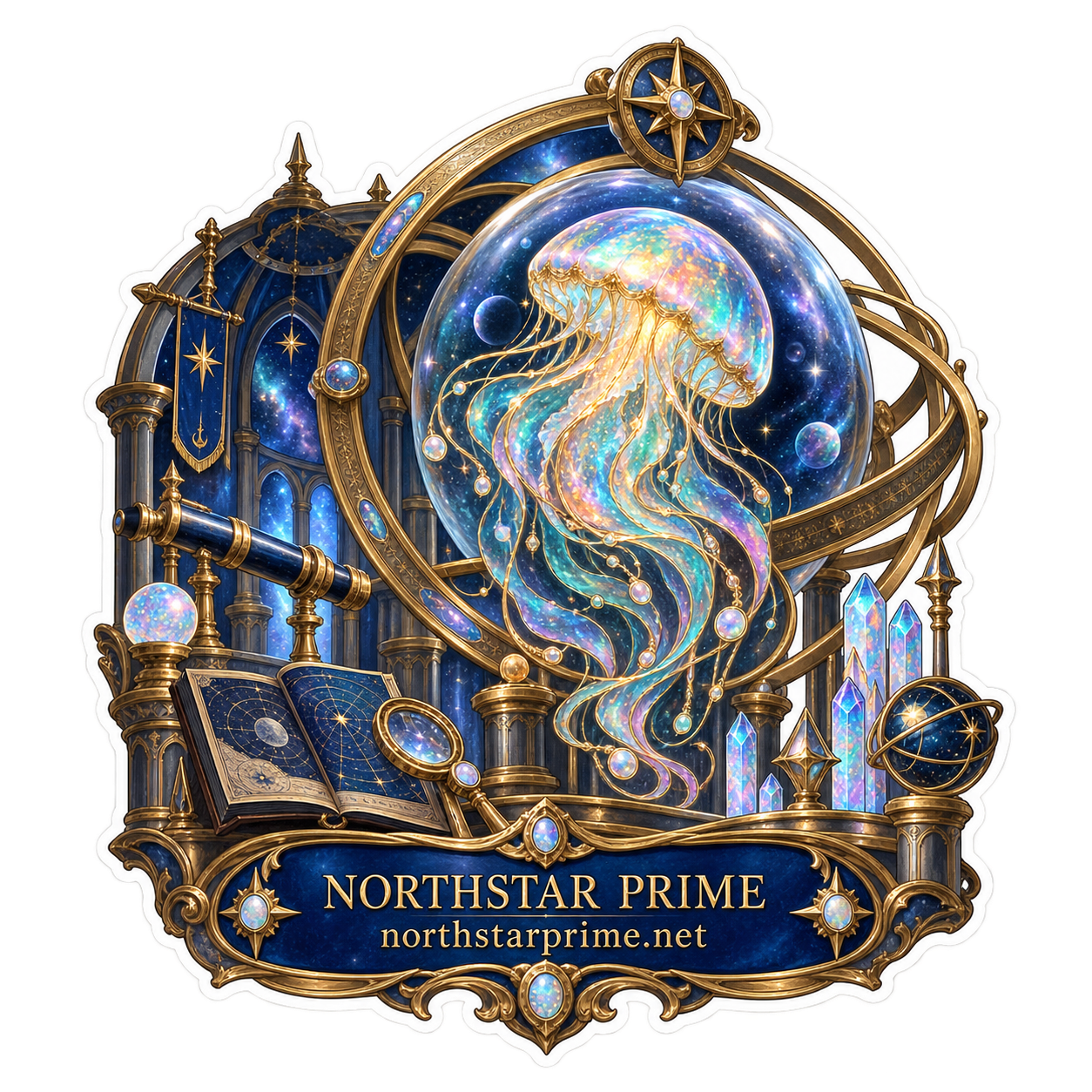 Moon Jelly sticker artwork