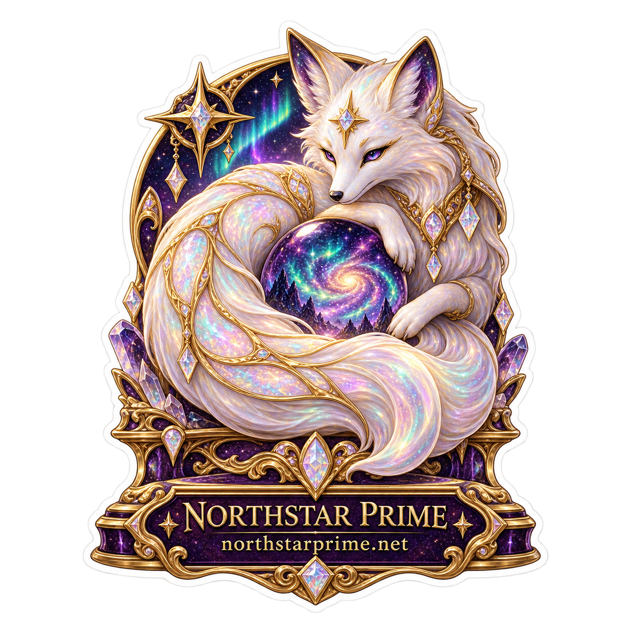 Celestial Fox sticker artwork