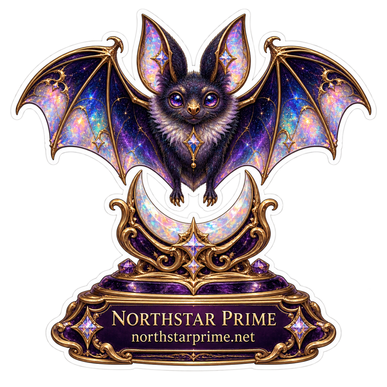 Crystal Bat sticker artwork