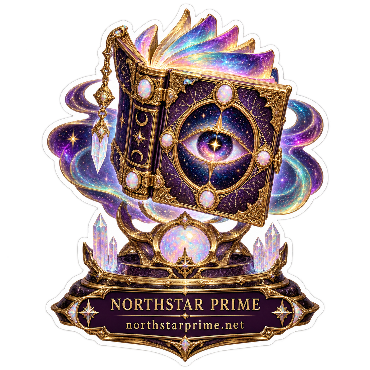 Galaxy Grimoire sticker artwork