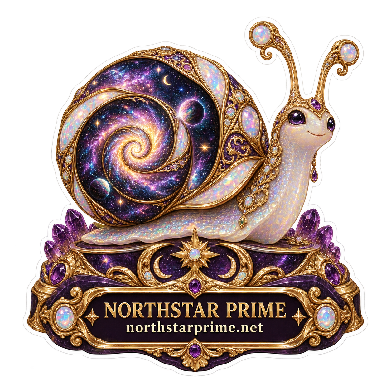 Galaxy Snail sticker artwork