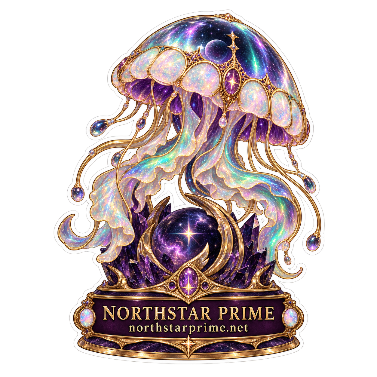 Moon Jelly sticker artwork