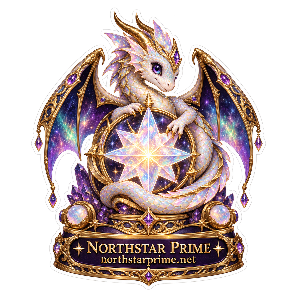 Prism Dragon sticker artwork