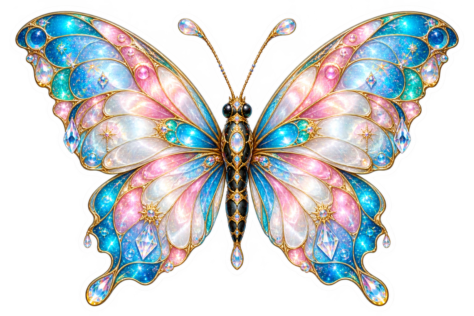 Sacred Trans Butterfly die-cut sticker