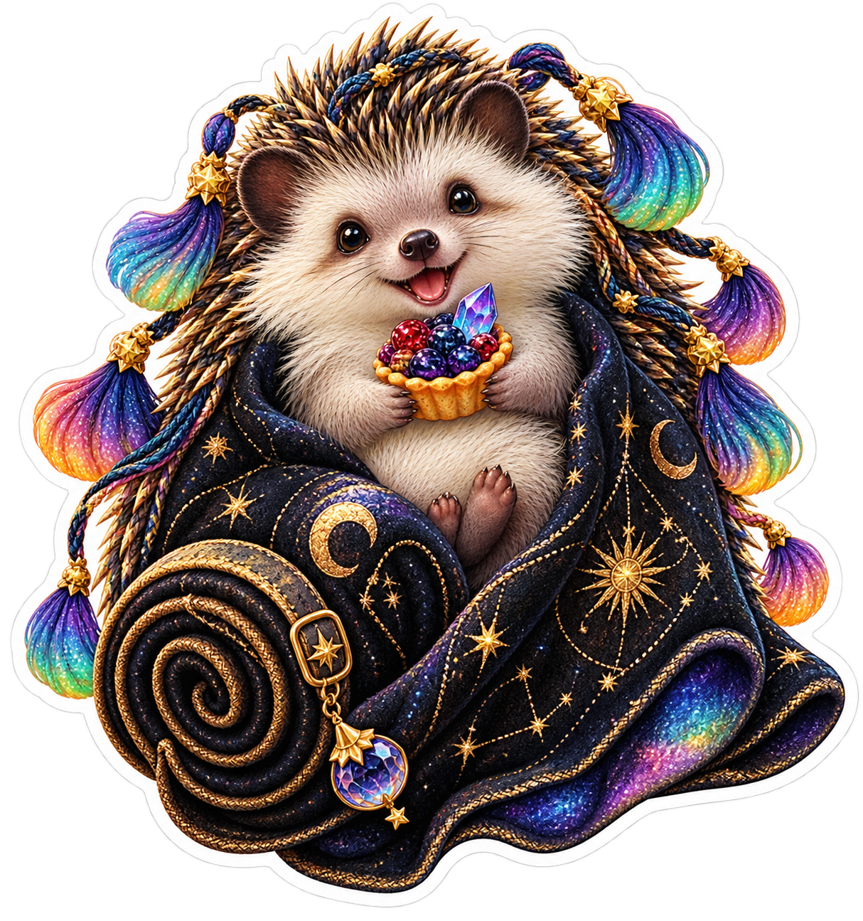 Starblanket Hedgehog die-cut sticker
