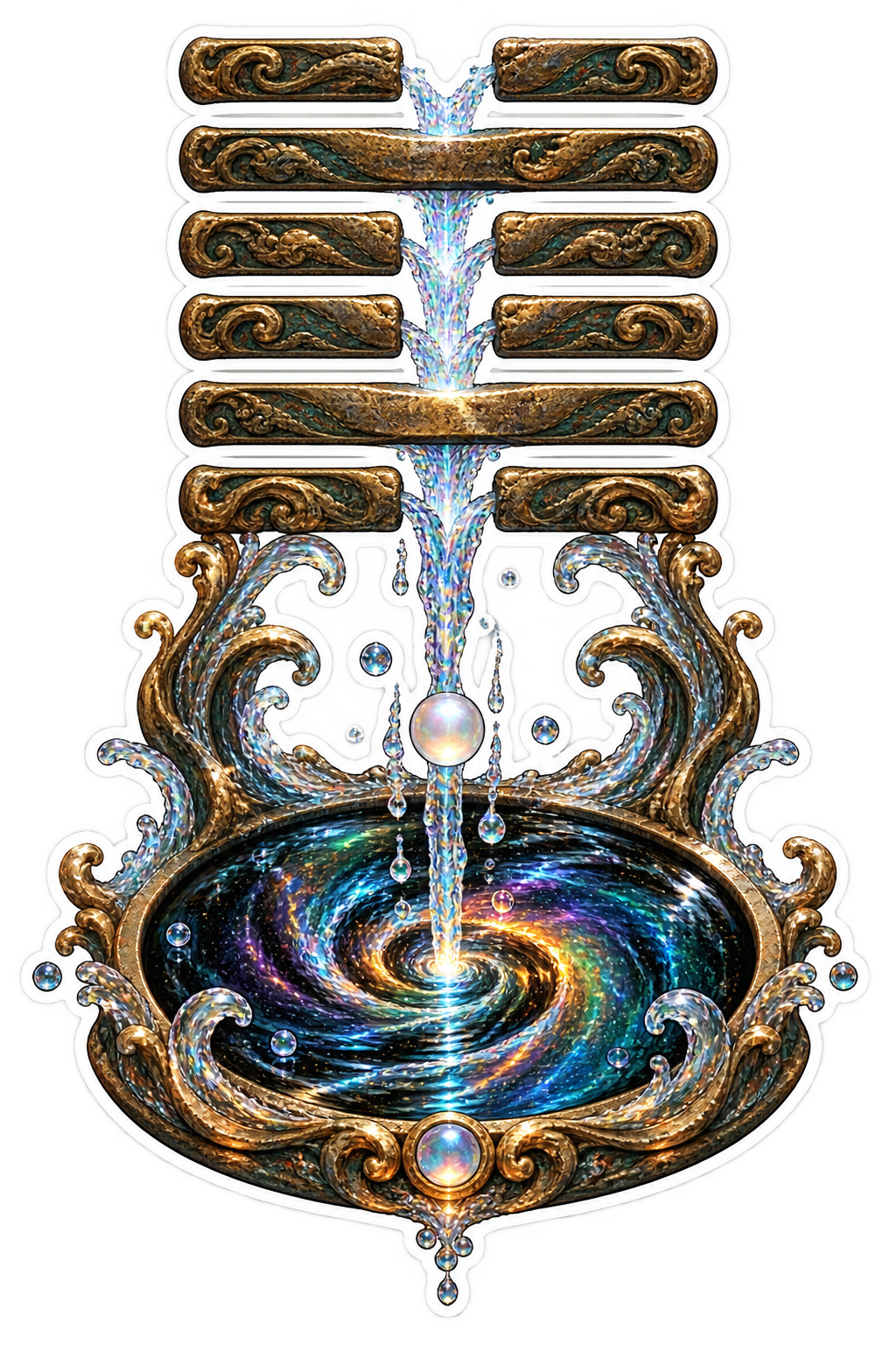 Water Over Water — The Abyss die-cut sticker